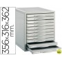 FICHERO CAJONES DE SOBREMESA 8211C 356X316X362 MM 11 CAJONES COLOR GRIS