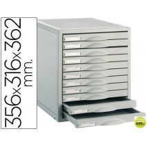 FICHERO CAJONES DE SOBREMESA 8211C 356X316X362 MM 11 CAJONES COLOR GRIS