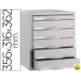 FICHERO CAJONES DE SOBREMESA 8206C 356X316X362 MM 6CAJONES COLOR GRIS