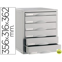 FICHERO CAJONES DE SOBREMESA 8206C 356X316X362 MM 6CAJONES COLOR GRIS