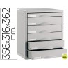 FICHERO CAJONES DE SOBREMESA 8206C 356X316X362 MM 6CAJONES COLOR GRIS