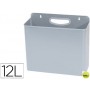 PAPELERA METALICA 99 DE PARED 45X13X29 CM PLATA