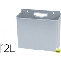 PAPELERA METALICA 99 DE PARED 45X13X29 CM PLATA