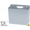 PAPELERA METALICA 99 DE PARED 45X13X29 CM PLATA