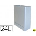 PAPELERA METALICA DE PARED 24L. 460X350X150 MM PLATA