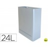 PAPELERA METALICA DE PARED 24L. 460X350X150 MM PLATA