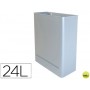 PAPELERA METALICA DE PARED 24L. 460X350X150 MM PLATA