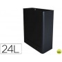 PAPELERA METALICA DE PARED 24L. 460X350X150 MM NEGRO