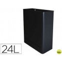 PAPELERA METALICA DE PARED 24L. 460X350X150 MM NEGRO