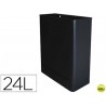 PAPELERA METALICA DE PARED 24L. 460X350X150 MM NEGRO