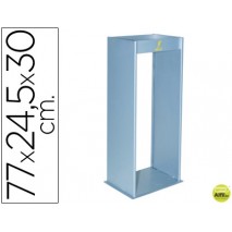 CENICERO METALICO CON REJILLA PARA ARENA PLATA 770X245X300 MM