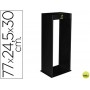 CENICERO METALICO CON REJILLA PARA ARENA NEGRO 770X245X300 MM