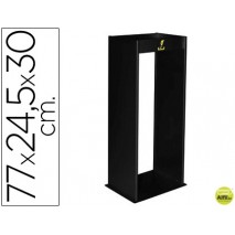 CENICERO METALICO CON REJILLA PARA ARENA NEGRO 770X245X300 MM
