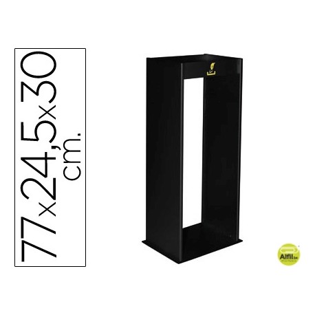 CENICERO METALICO CON REJILLA PARA ARENA NEGRO 770X245X300 MM