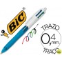 BOLIGRAFO BIC CUATRO COLORES CON GRIP DE CAUCHO ERGONOMICO PUNTA MEDIA 1MM