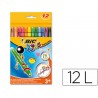 LAPICES CERA TURN&COLOUR BIC KIDS 12 COLORES