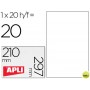 ETIQUETAS ADHESIVAS APLI DE POLIESTER RESISTENTE A LA INTEMPERIE PARA IMPRESORA LASER 210X297 MM