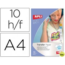 PAPEL TRANSFER PARA CAMISETAS BLANCAS TAMA¾O A-4 PRESENTADA EN CARPETA DE 10 HOJAS