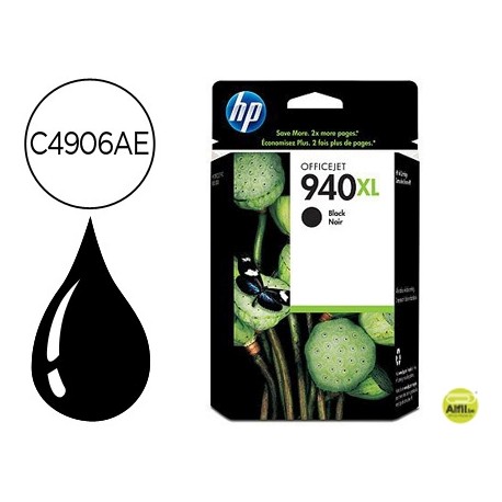 INK-JET HP 940XL NEGRO 49ML 2.200PAG OFFICEJET PRO 8000 / PRO 8500