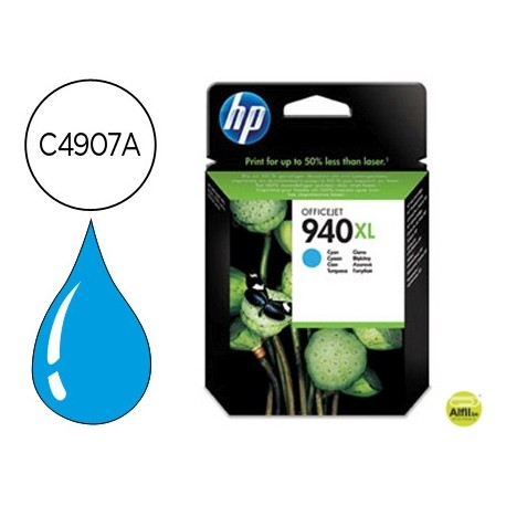 INK-JET HP 940XL CIAN 16ML 1.400PAG OFFICEJET PRO 8000 / PRO 8500