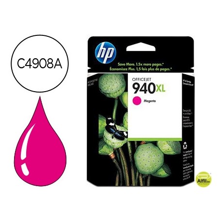 INK-JET HP 940XL MAGENTA 16ML 1.400PAG OFFICEJET PRO 8000 / PRO 8500