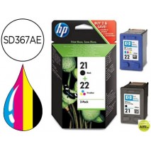 INK-JET HP N 21 + 22 DJ 3920 3940 D2360 2460 F300 350 380 2180 4100 4180 PSC SERIES 1400 OJ