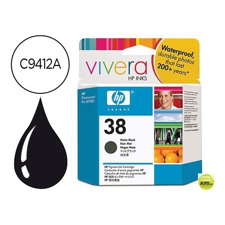 INK-JET HP 38 NEGRO MATE PIGMENTADO PHOTOSMART PRO SERIE B8800/B9180
