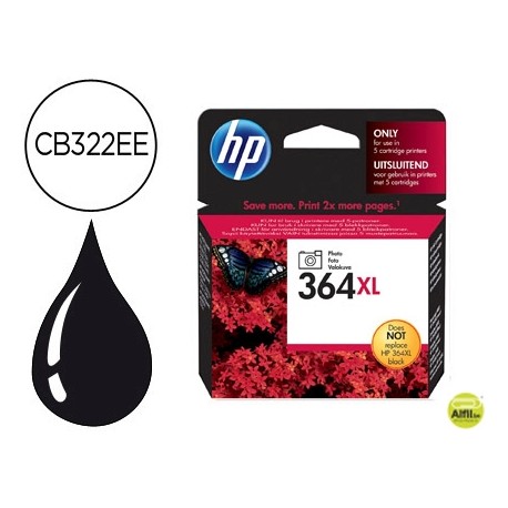 INK-JET HP 364XL NEGRO FOTO PHOTOSMART PREMIUM - C309A / SERIES C5300 / C6300 / B8500/D5400 -290 FOT