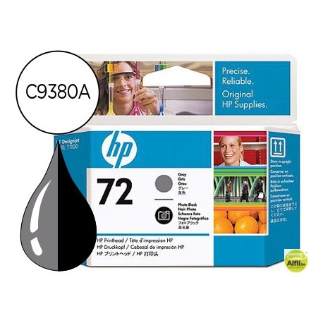 INK-JET HP 72 CABEZAL GRIS Y NEGRO FOTO DESIGNJET T610/1100