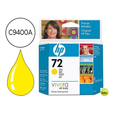 INK-JET HP 72 AMARILLO FOTO DESIGNJET T610/1100 -69ML-