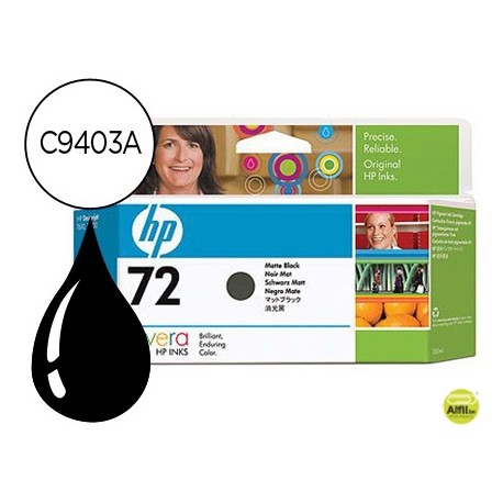 INK-JET HP 72 NEGRO MATE DESIGNJET T610/1100 -130ML-