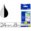 CINTA BROTHER TZE-151 TRANSPARENTE -NEGRO 24MM LONGITUD 8 MT