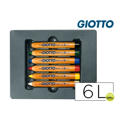 LAPICES MAQUILLAJE GIOTTO MAKEUP CAJA DE 6 COLORES SURTIDOS