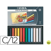 TIZA PASTEL LYRA ESTUCHE CARTON 12 COLORES