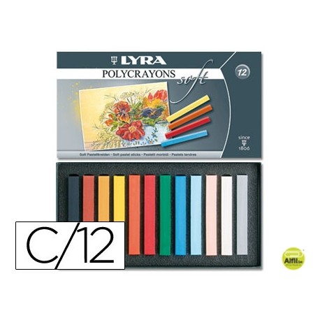 TIZA PASTEL LYRA ESTUCHE CARTON 12 COLORES