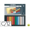 TIZA PASTEL LYRA ESTUCHE CARTON 12 COLORES