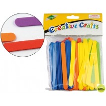 PALILLOS PARA POLO GOMA EVA 11 X 1 CM BLISTER DE 150 UNIDADES COLORES SURTIDOS