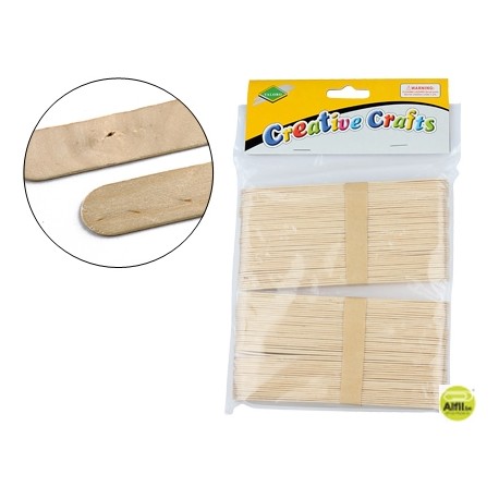 PALILLO PARA POLO MADERA COLORNATURAL 15 X 2 CM BLISTER DE 100 UNIDADES