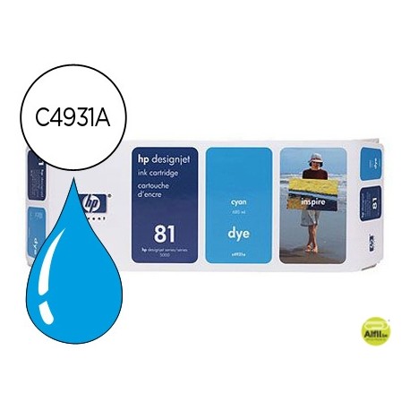 INK-JET HP N. 81 CIAN 680ML DESIGNJET 5000/5500