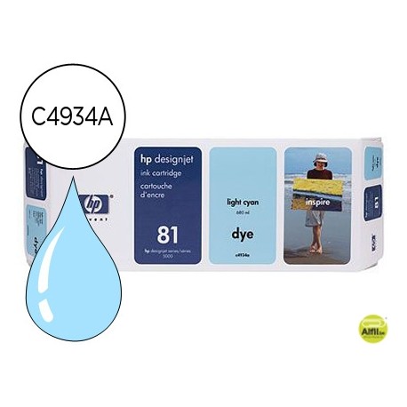 INK-JET HP N. 81 CIAN CLARO 680ML DESIGNJET 5000/5500