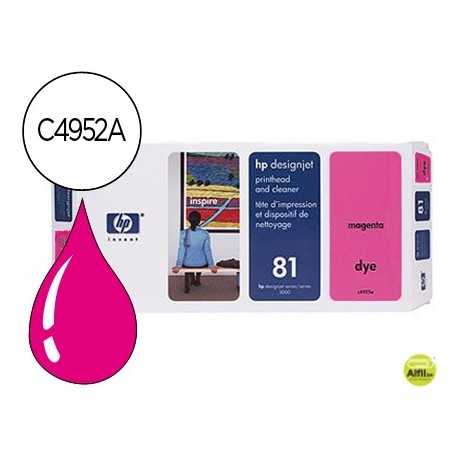 CABEZAL HP N.81 MAGENTA CON LIMPIADOR DE CABEZAL DESIGNJET 5000/5500