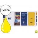 CABEZAL HP N.81 AMARILLO CON LIMPIADOR DE CABEZAL DESIGNJET 5000/5500