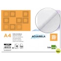PAPEL DIBUJO LIDERPAPEL 210X297MM 300G/M2 ACUARELA PACK DE 6