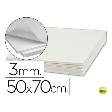 CARTON PLUMA LIDERPAPEL ADHESIVO 1 CARA 50X70 CM ESPESOR 3 MM