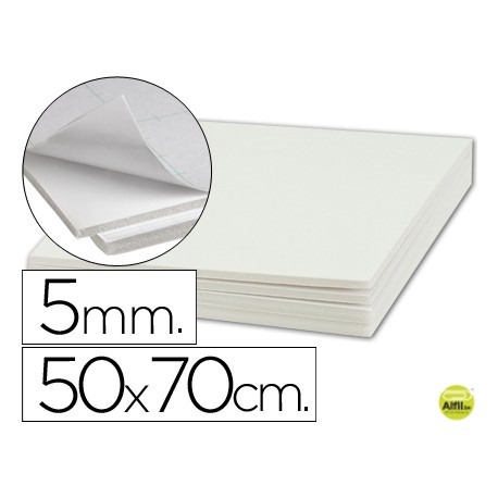 CARTON PLUMA LIDERPAPEL ADHESIVO 1 CARA 50X70 CM ESPESOR 5 MM