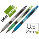 PORTAMINAS LIDERPAPEL 0.5 MM CON GOMA Y SUJECION SOFT COLORES SURTIDOS