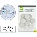 SOPORTE PARA CD Q-CONNECT ADHESIVOS -BOLSA DE 12 UNIDADES