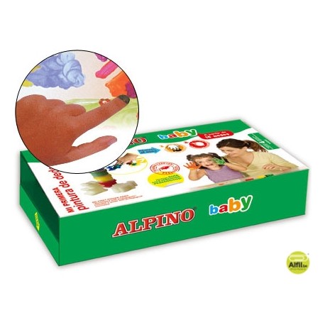 PINTURA DEDO ALPINO - SET CON 4 BOTES+4 ESPONJAS+MANTEL