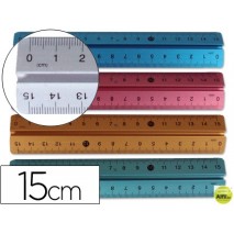 REGLAS DE 15 CM ALUMINIO COLORES SURTIDOS