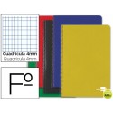 BLOC ESPIRAL LIDERPAPEL FOLIO TAPA DURA 80H 60G CUADRO 4MM CON MARGEN. COLORES SURTIDOS
